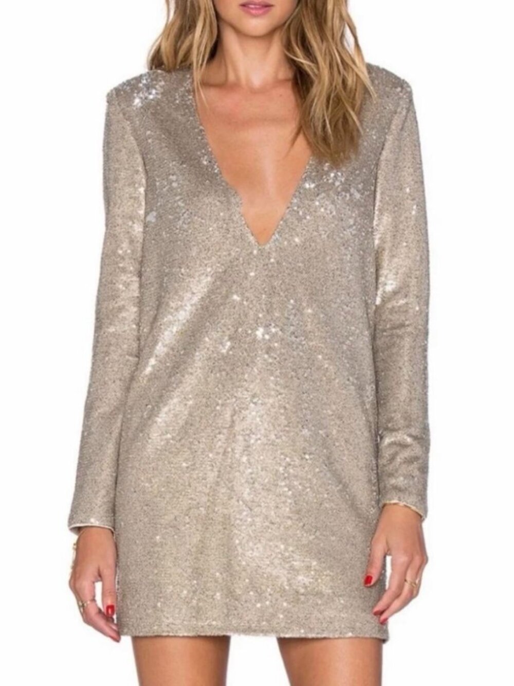 NWT Jetset Diaries Gold Mini Dress